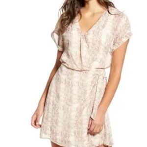 Elegant Cream Snakeskin Patterned Dress — All in Favor
